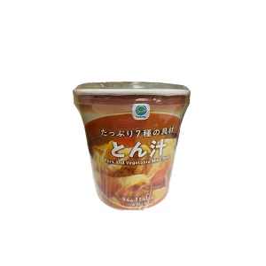 日本全家豬肉風味蔬菜味增湯